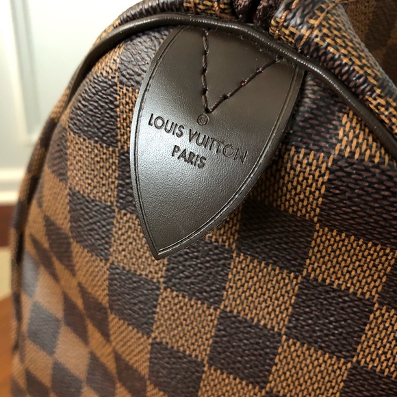 Authentic Louis Vuitton Damier Ebene Speedy 35. - Picture 5 of 16